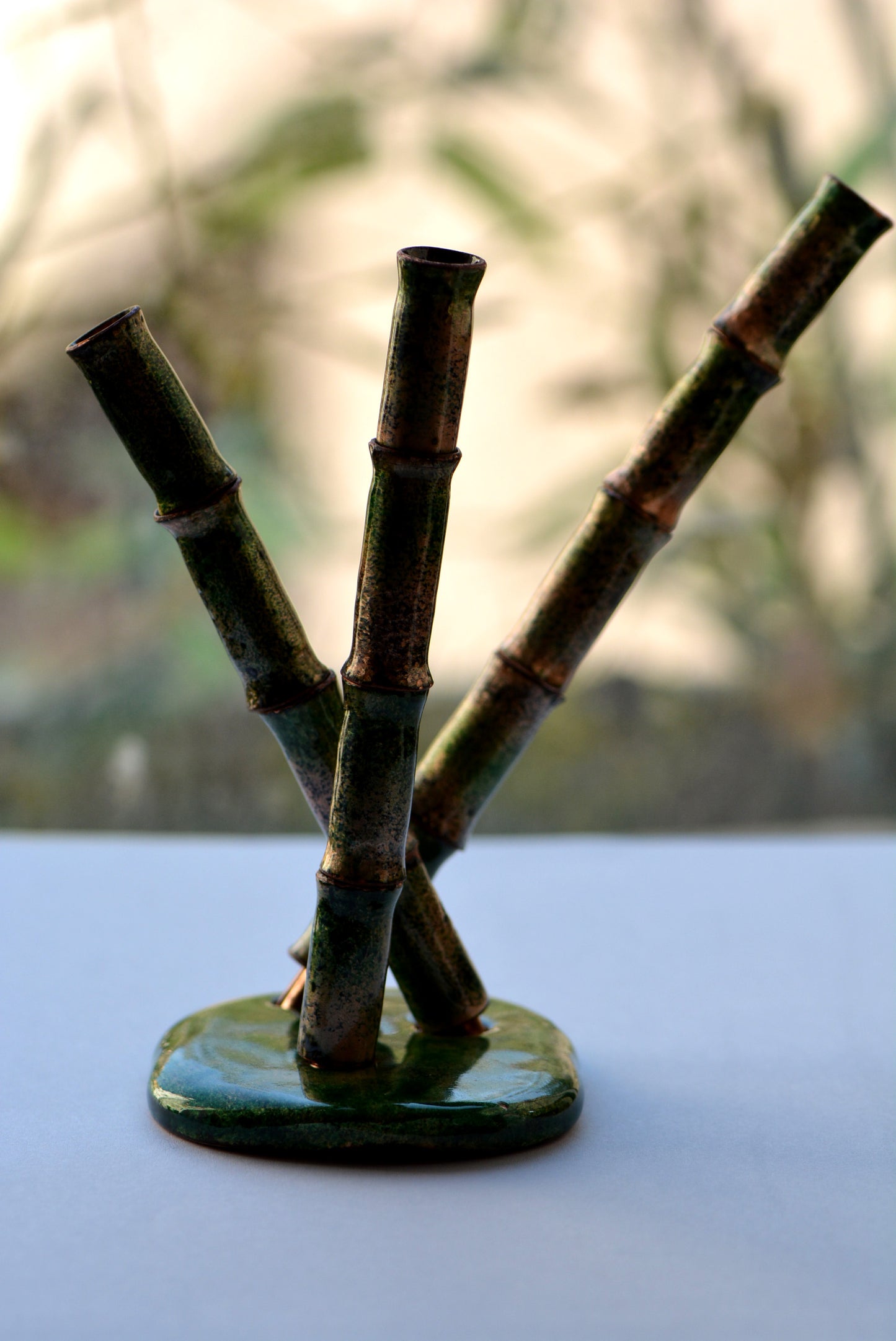 Portafiore Singolo Bamboo da Tavolo